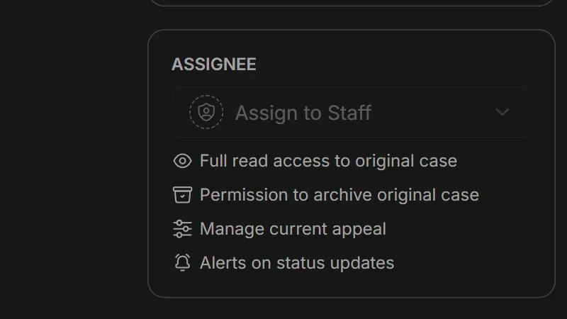 Assign To Staff